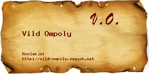 Vild Ompoly névjegykártya
